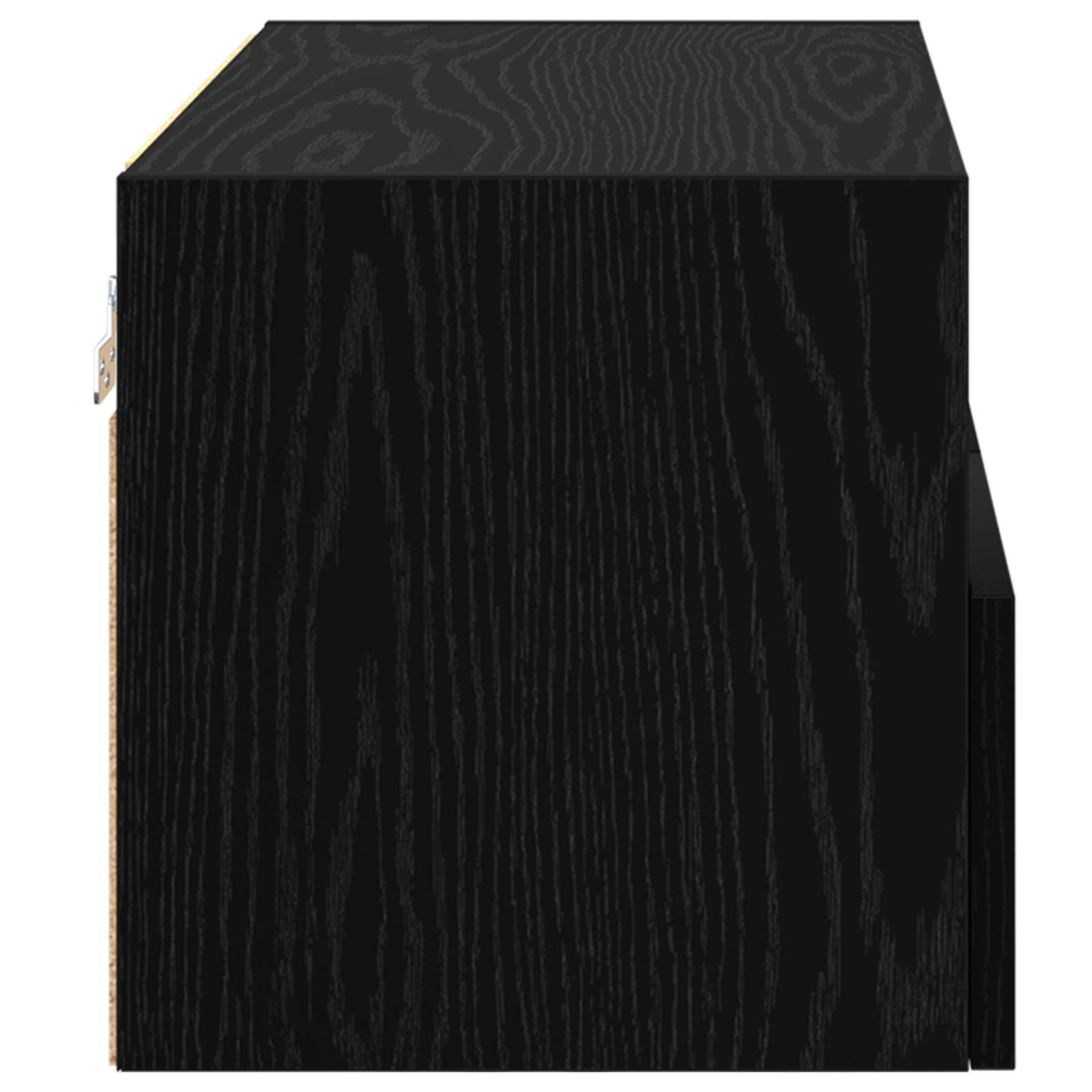 TV zidni ormari Zidne 2 pcs Crni hrast 60 x 30 x 30 cm