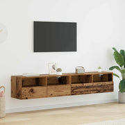 TV zidni ormari Zidne 2 pcs Staro drvo 80 x 30 x 30 cm
