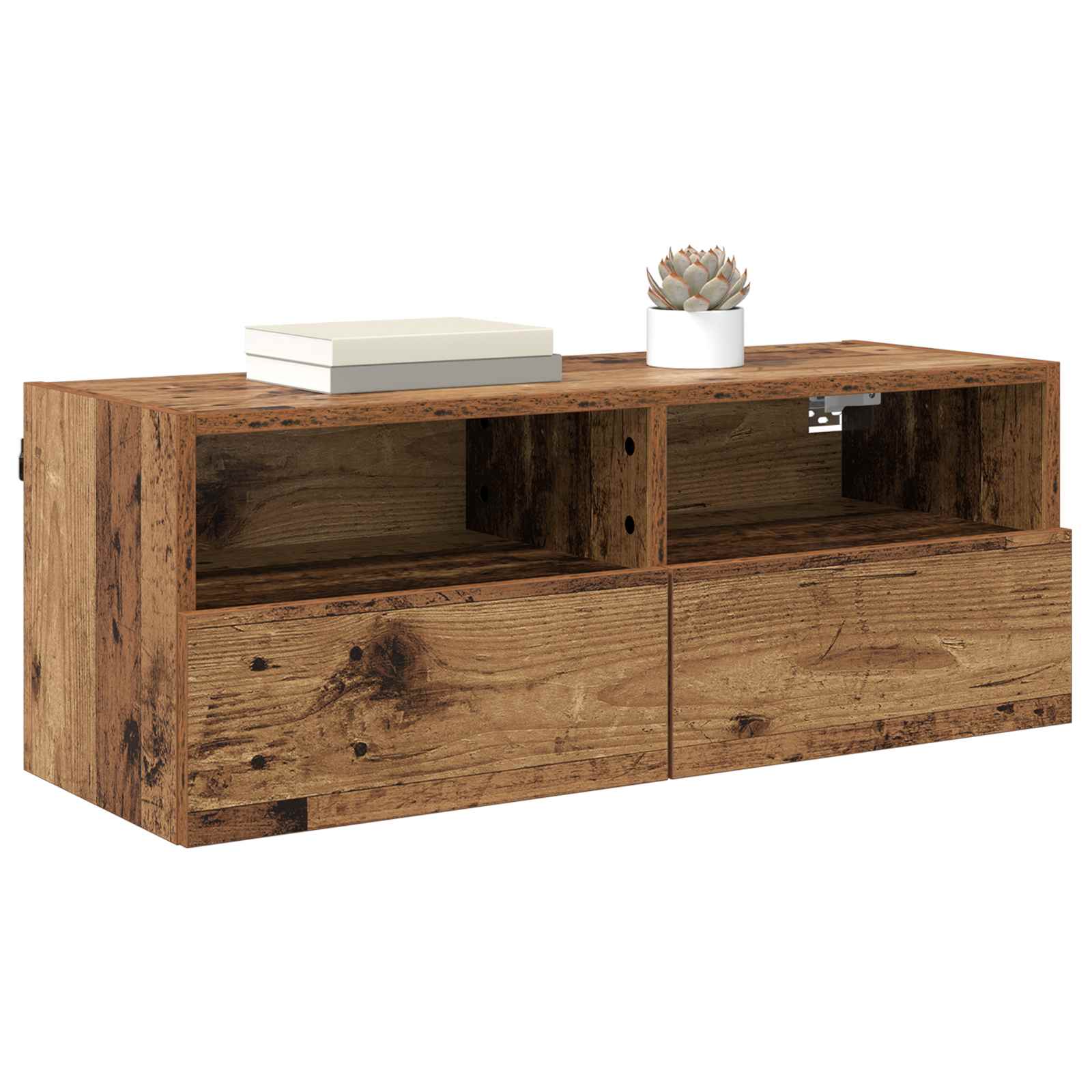 TV zidni ormari Zidne 2 pcs Staro drvo 80 x 30 x 30 cm