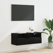 TV zidni ormar Crni hrast 80 x 30 x 30 cm Konstruirano drvo