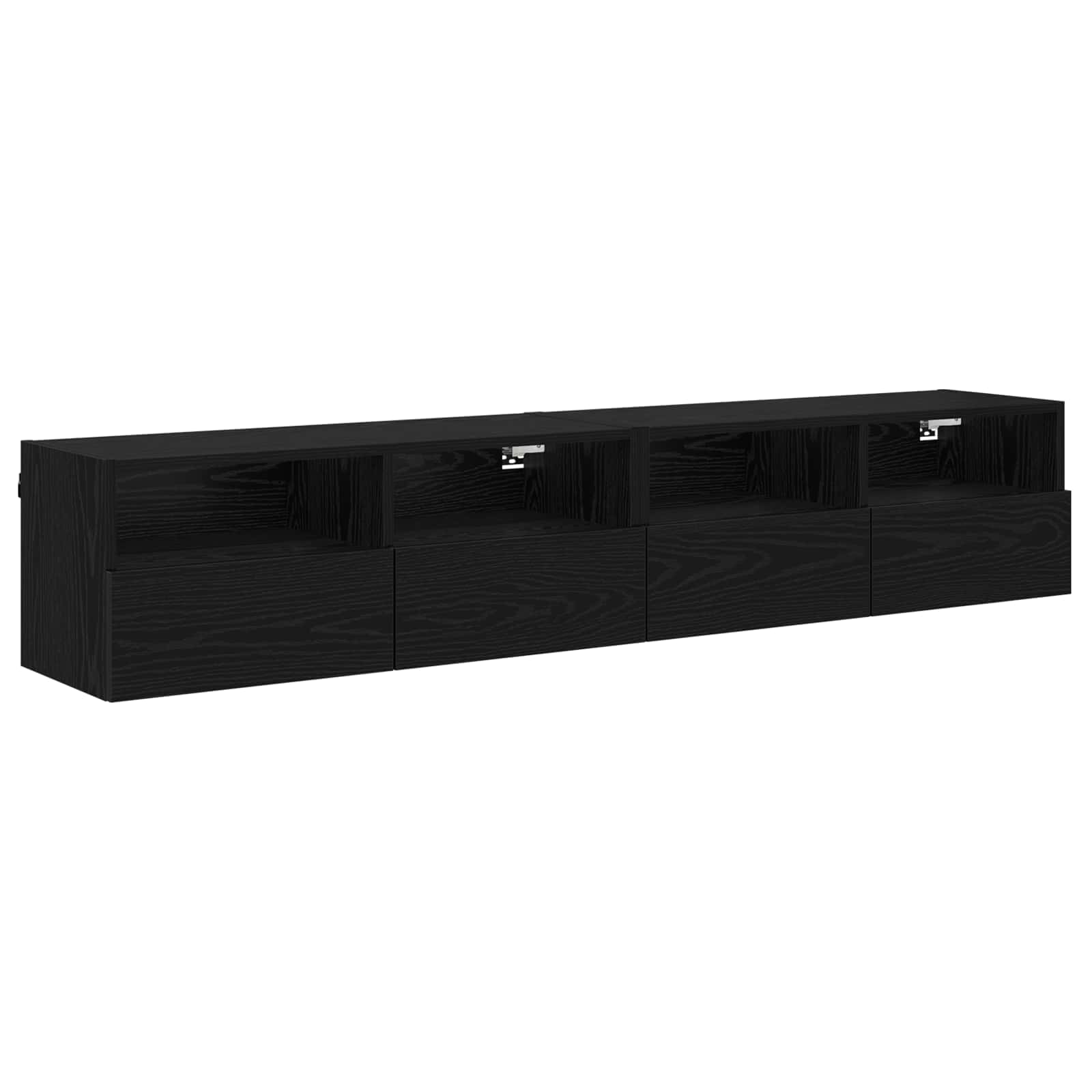 TV zidni ormari Zidne 2 pcs Crni hrast 80 x 30 x 30 cm