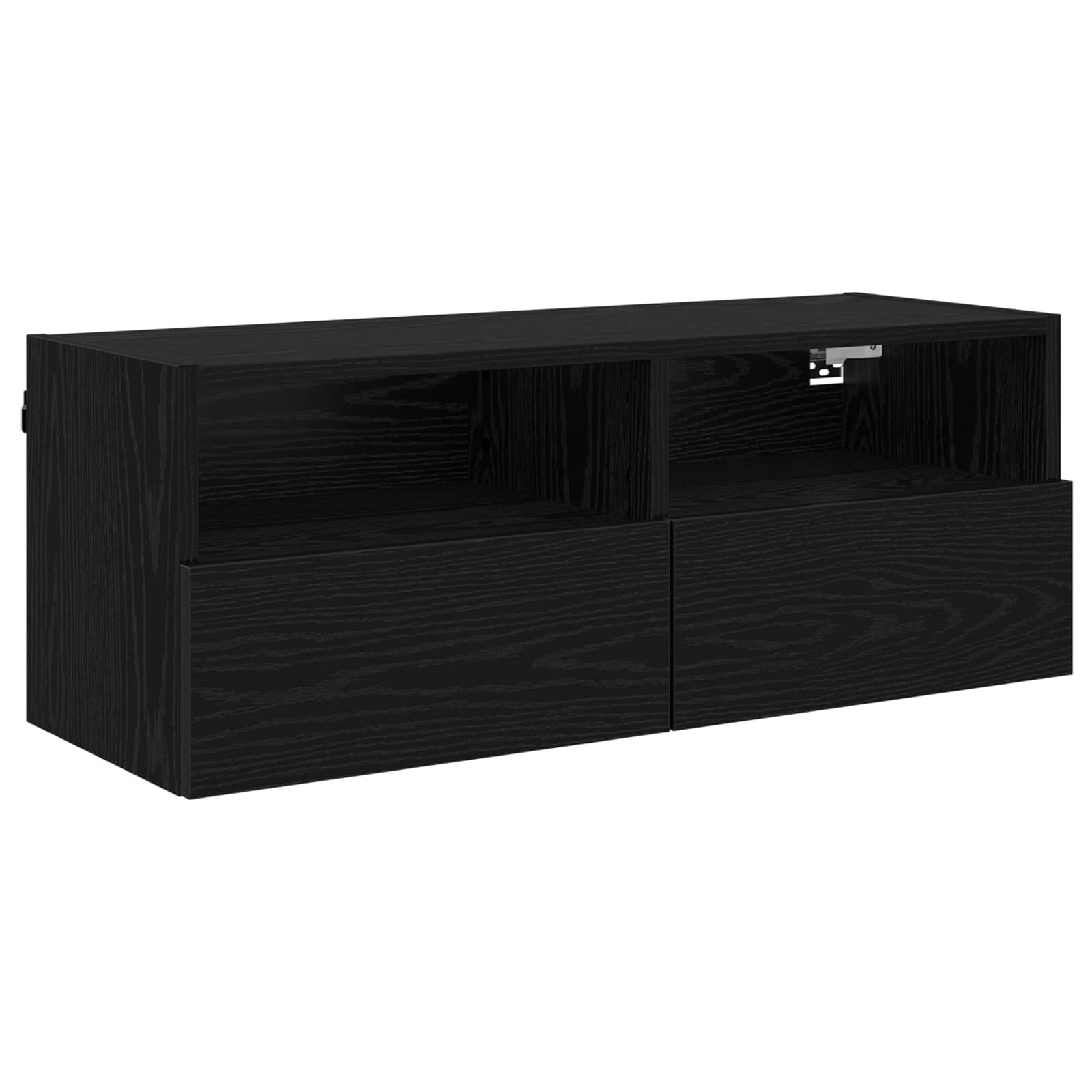 TV zidni ormari Zidne 2 pcs Crni hrast 80 x 30 x 30 cm