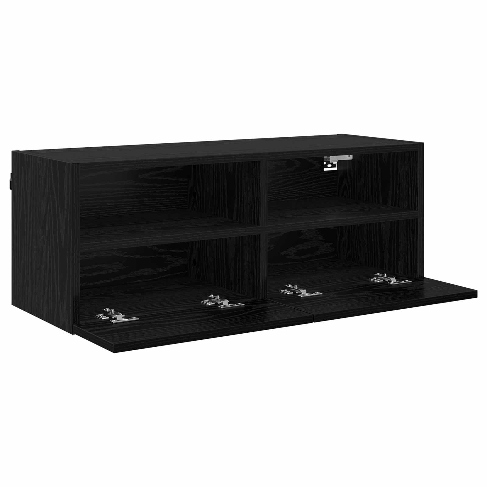 TV zidni ormari Zidne 2 pcs Crni hrast 80 x 30 x 30 cm