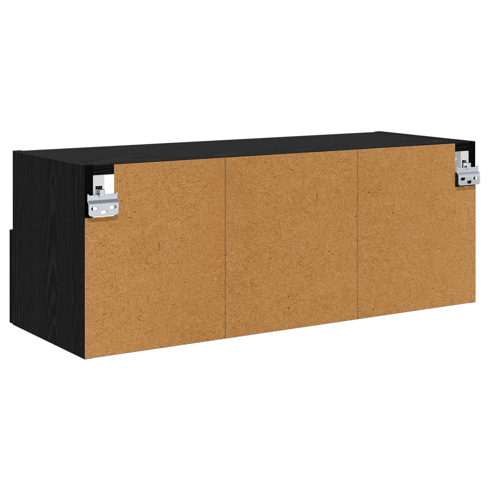 TV zidni ormari Zidne 2 pcs Crni hrast 80 x 30 x 30 cm