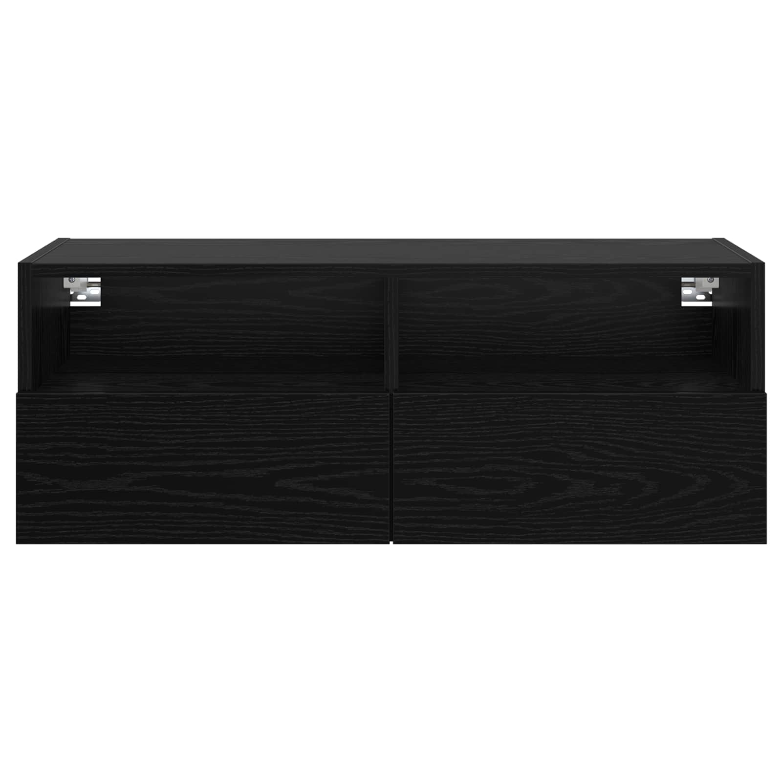 TV zidni ormari Zidne 2 pcs Crni hrast 80 x 30 x 30 cm