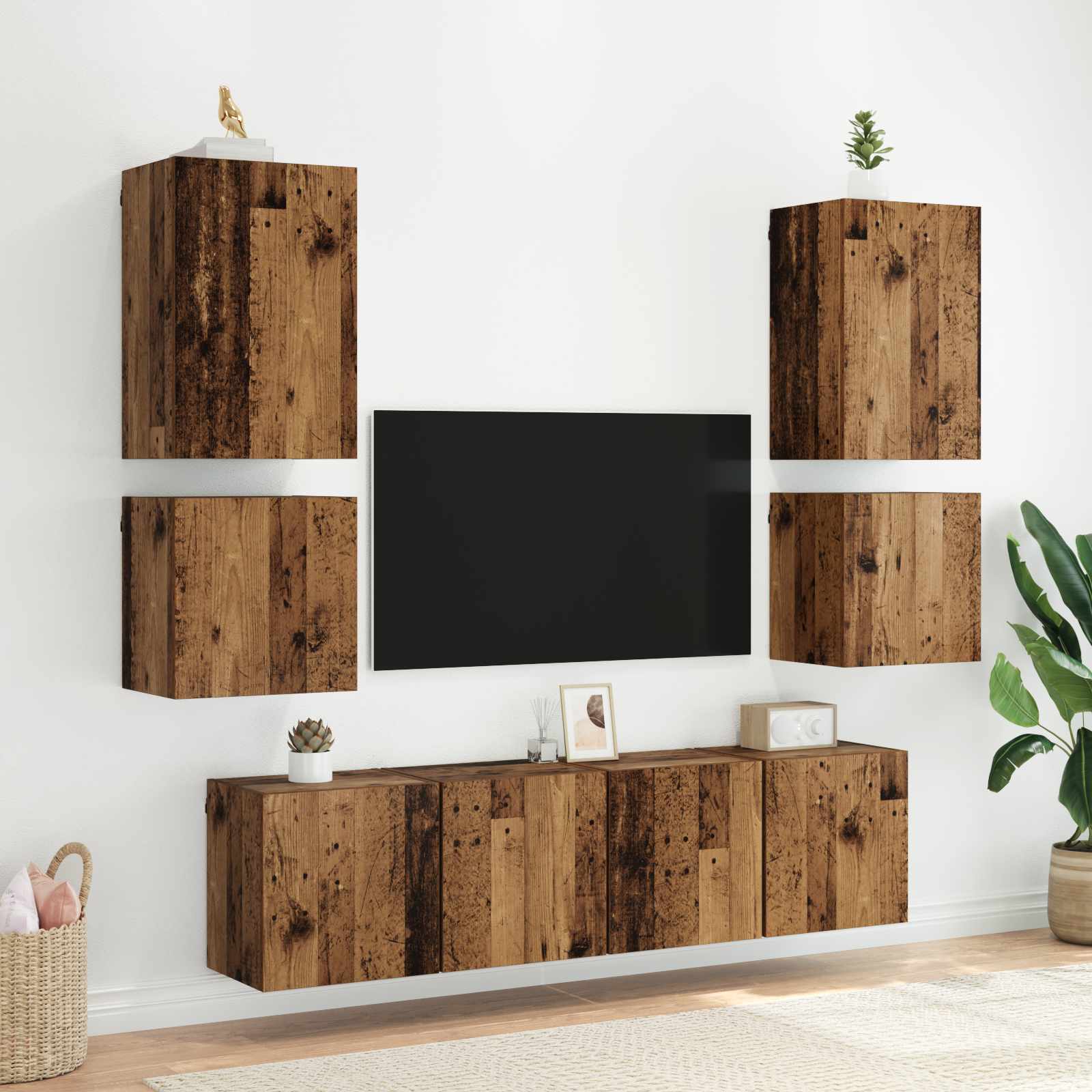 TV zidni ormar Zidne Staro drvo 40,5x30x40cm Konstruirano drvo