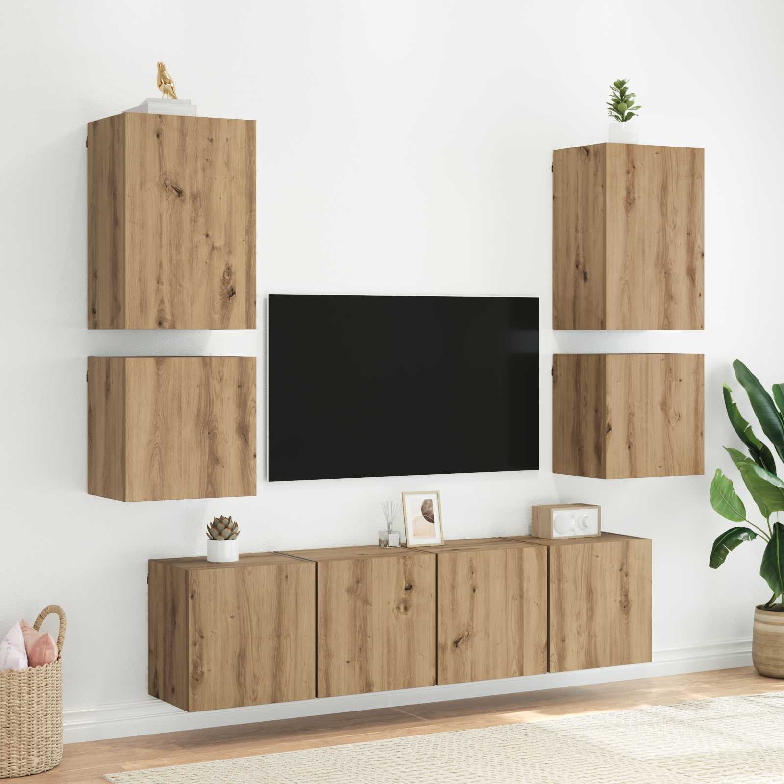 TV zidni ormar Umjetnički hrast 40,5x30x40cm Konstruirano drvo