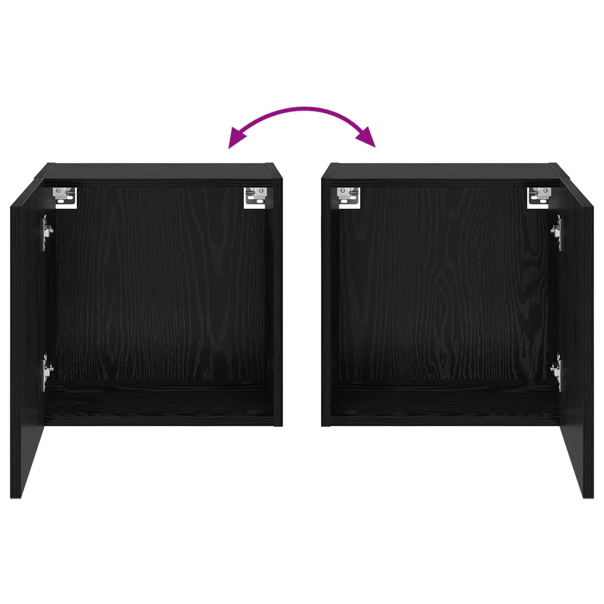 TV zidni ormar Zidne Crni hrast 40,5x30x40cm Konstruirano drvo