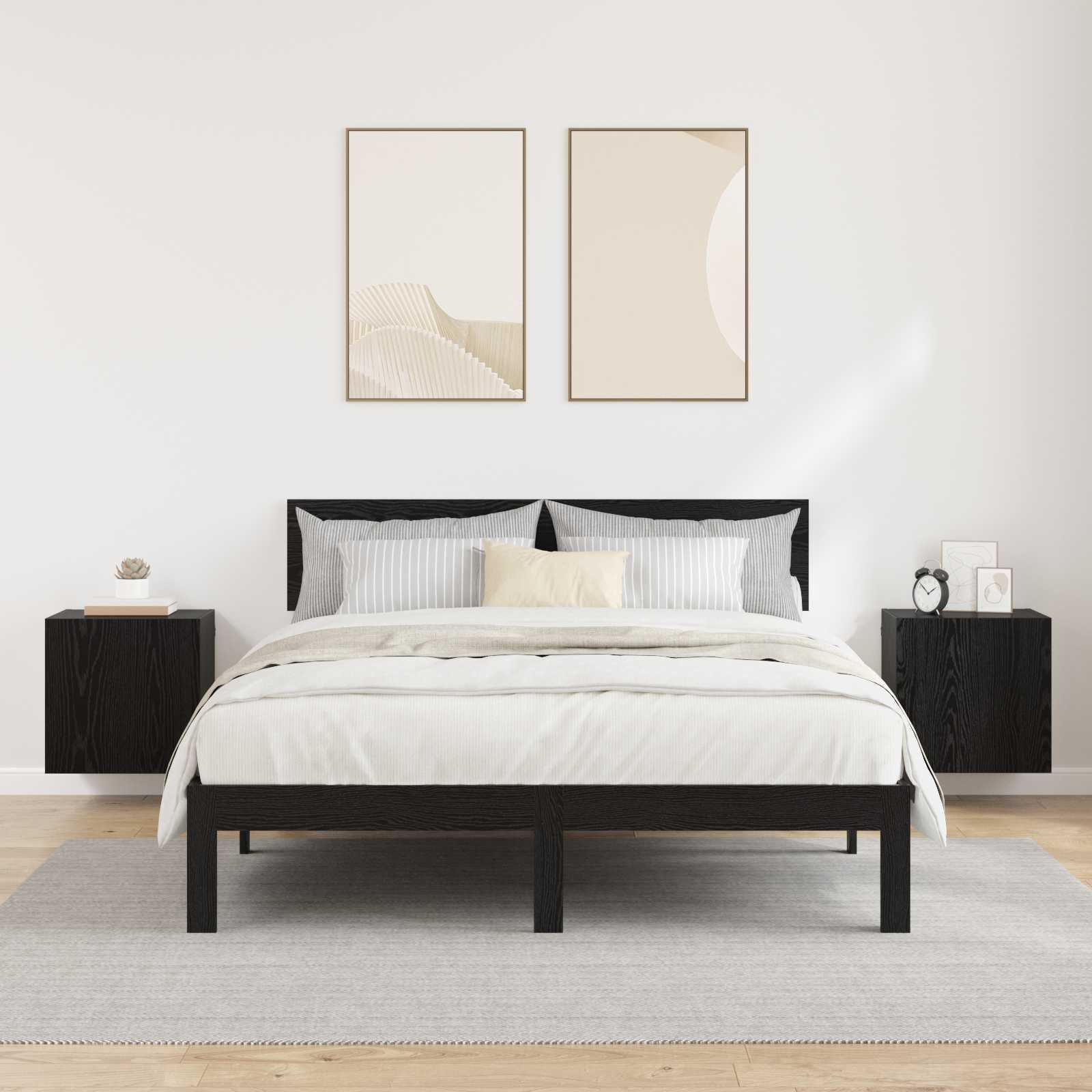 TV zidni ormari 2 pcs Crni hrast 40,5x30x40cm Konstruirano drvo