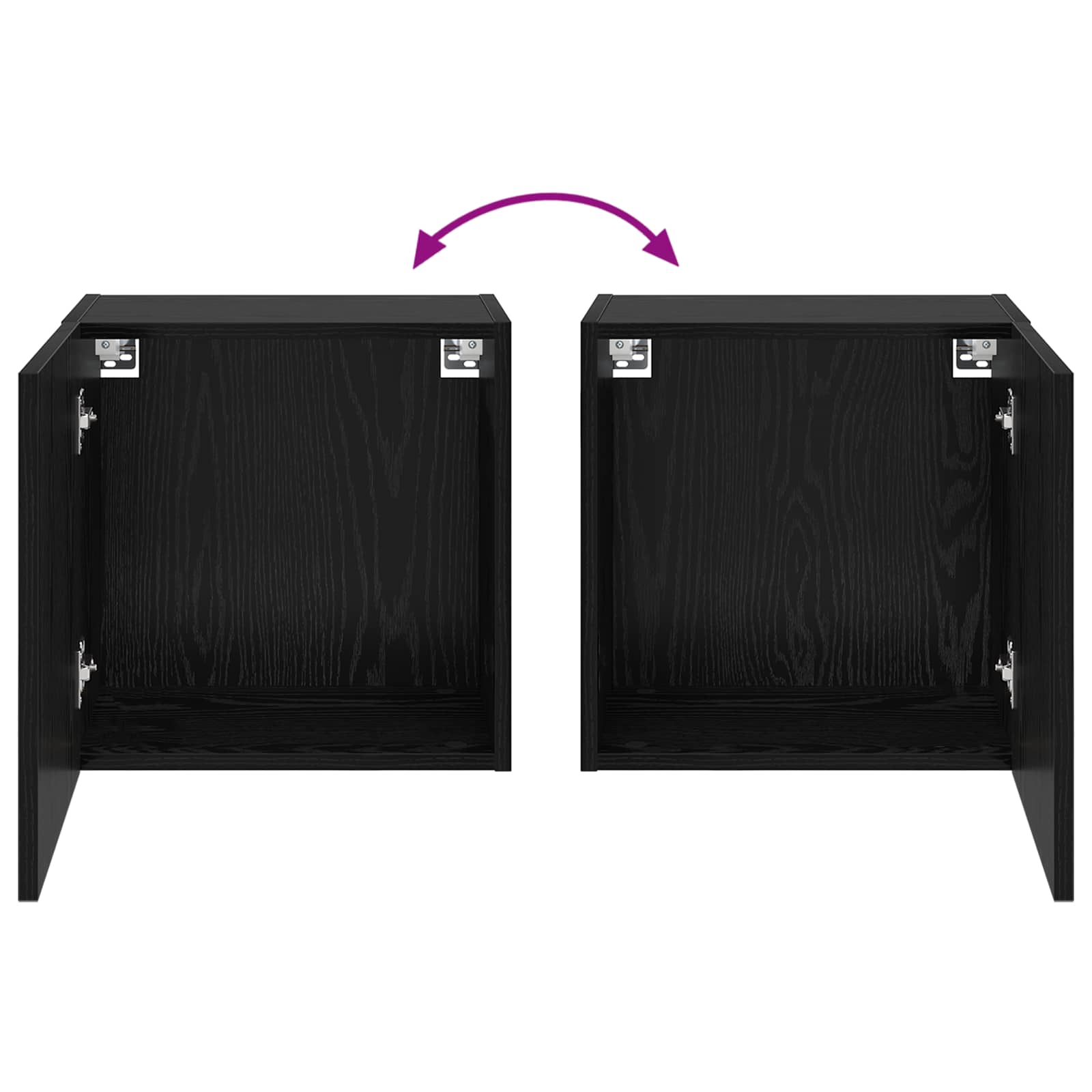 TV zidni ormari 2 pcs Crni hrast 40,5x30x40cm Konstruirano drvo