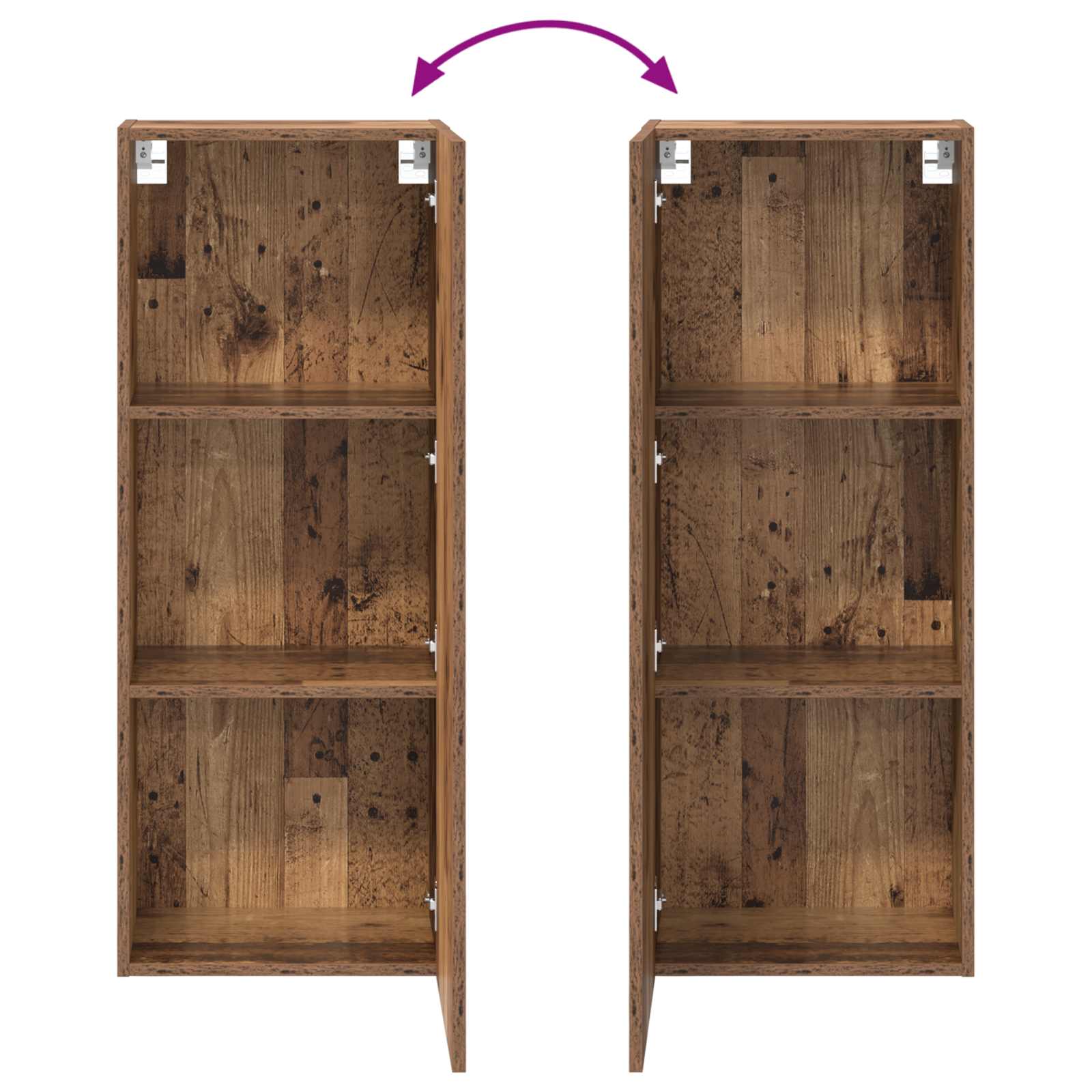 TV zidni ormar Staro drvo 40,5 x 30 x 102 cm Konstruirano drvo