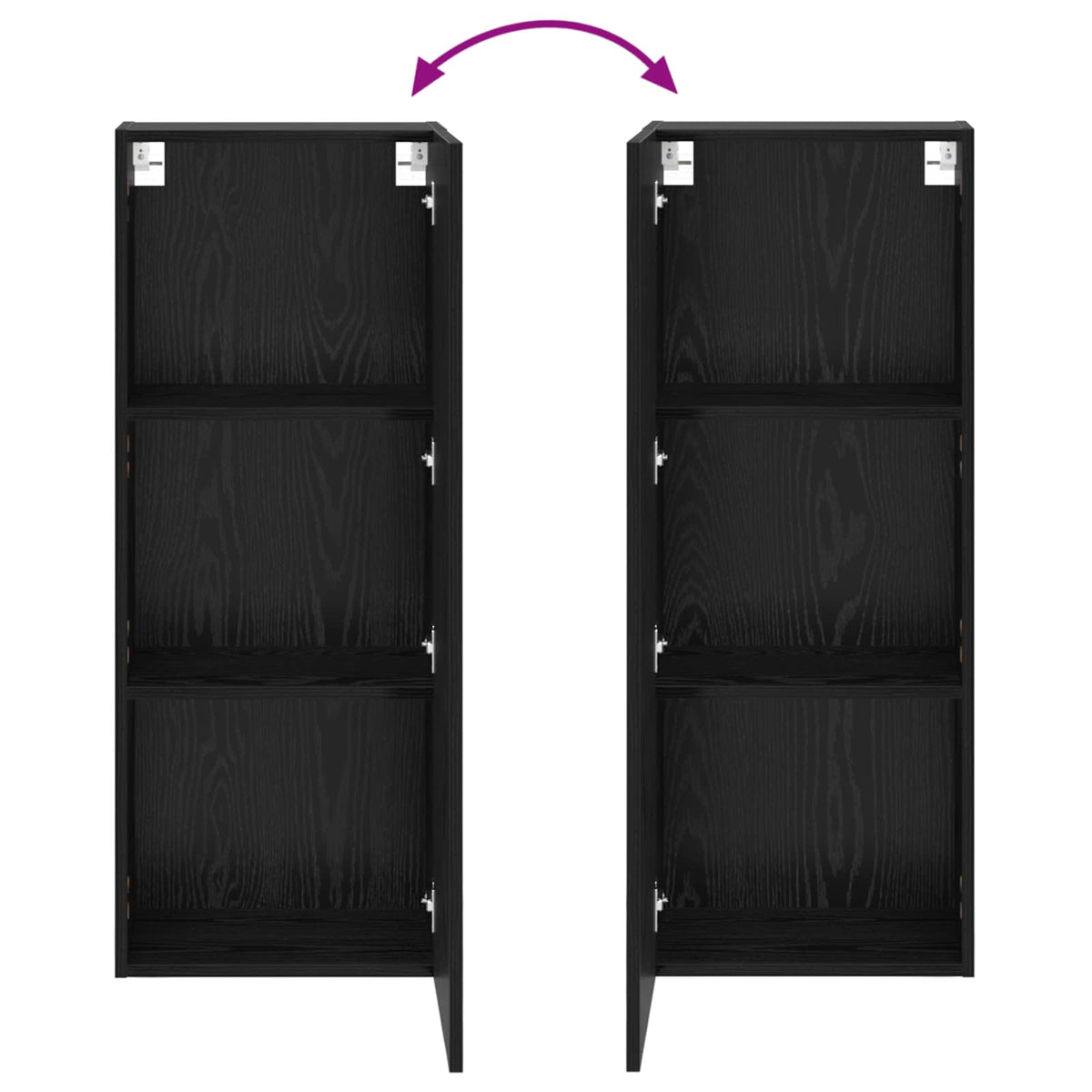 TV zidni ormar Crni hrast 40,5 x 30 x 102 cm Konstruirano drvo