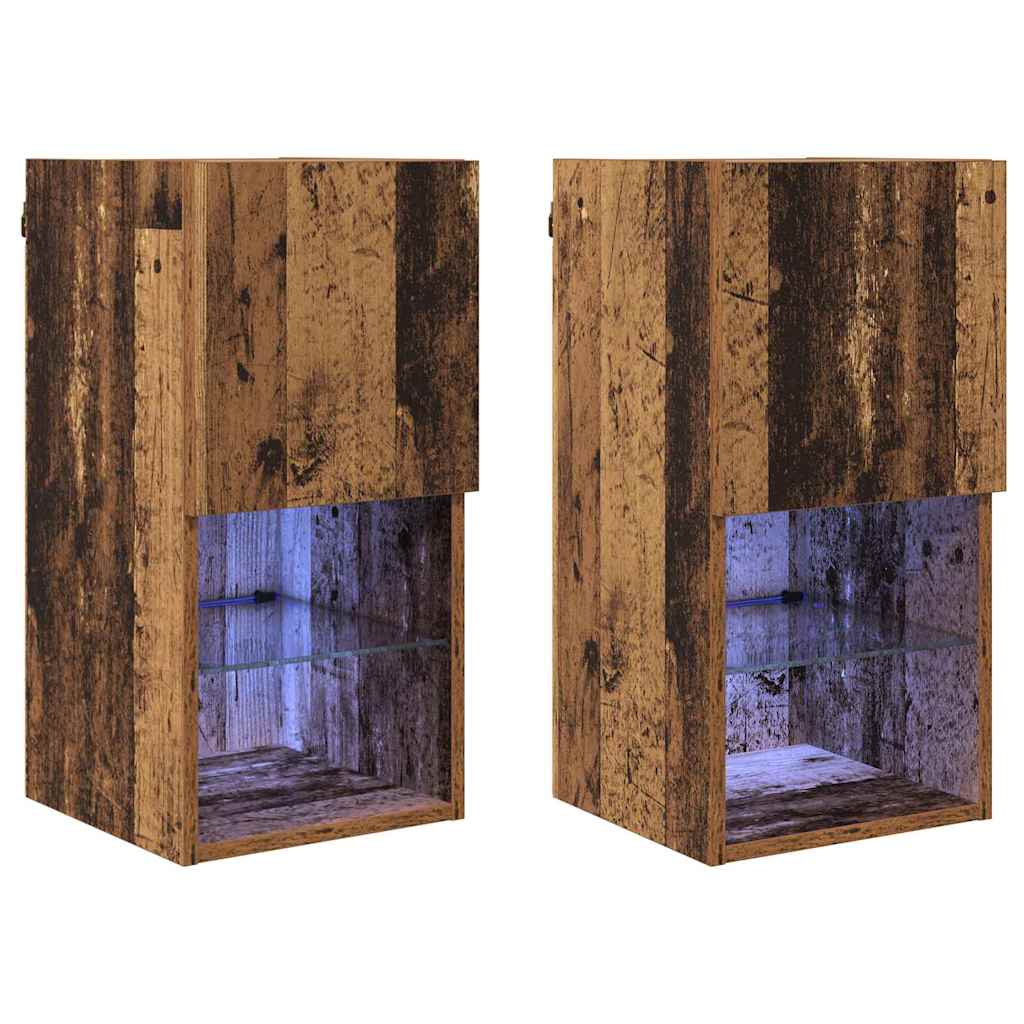 Zidni TV ormari Zidne 2 pcs Staro drvo 30,5 x 30 x 60 cm
