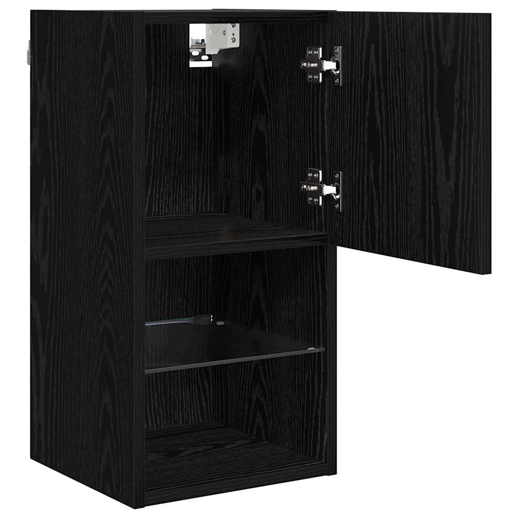 Zidni TV ormari Zidne 2 pcs Crni hrast 30,5 x 30 x 60 cm