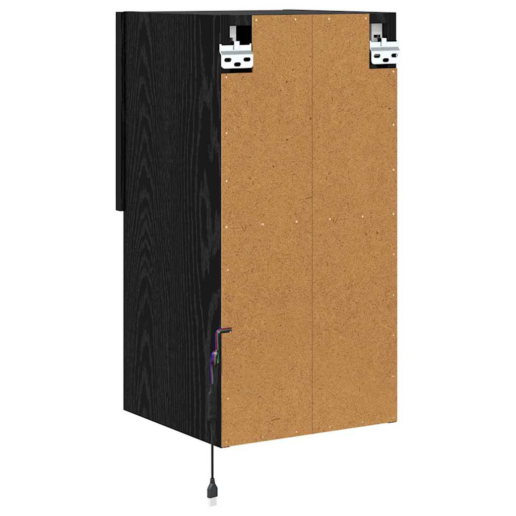Zidni TV ormari Zidne 2 pcs Crni hrast 30,5 x 30 x 60 cm