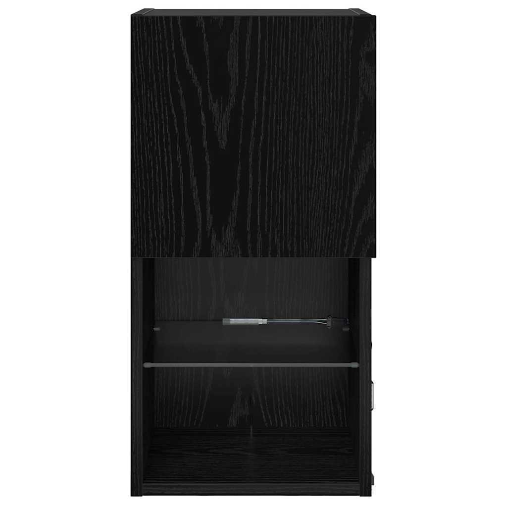 Zidni TV ormari Zidne 2 pcs Crni hrast 30,5 x 30 x 60 cm