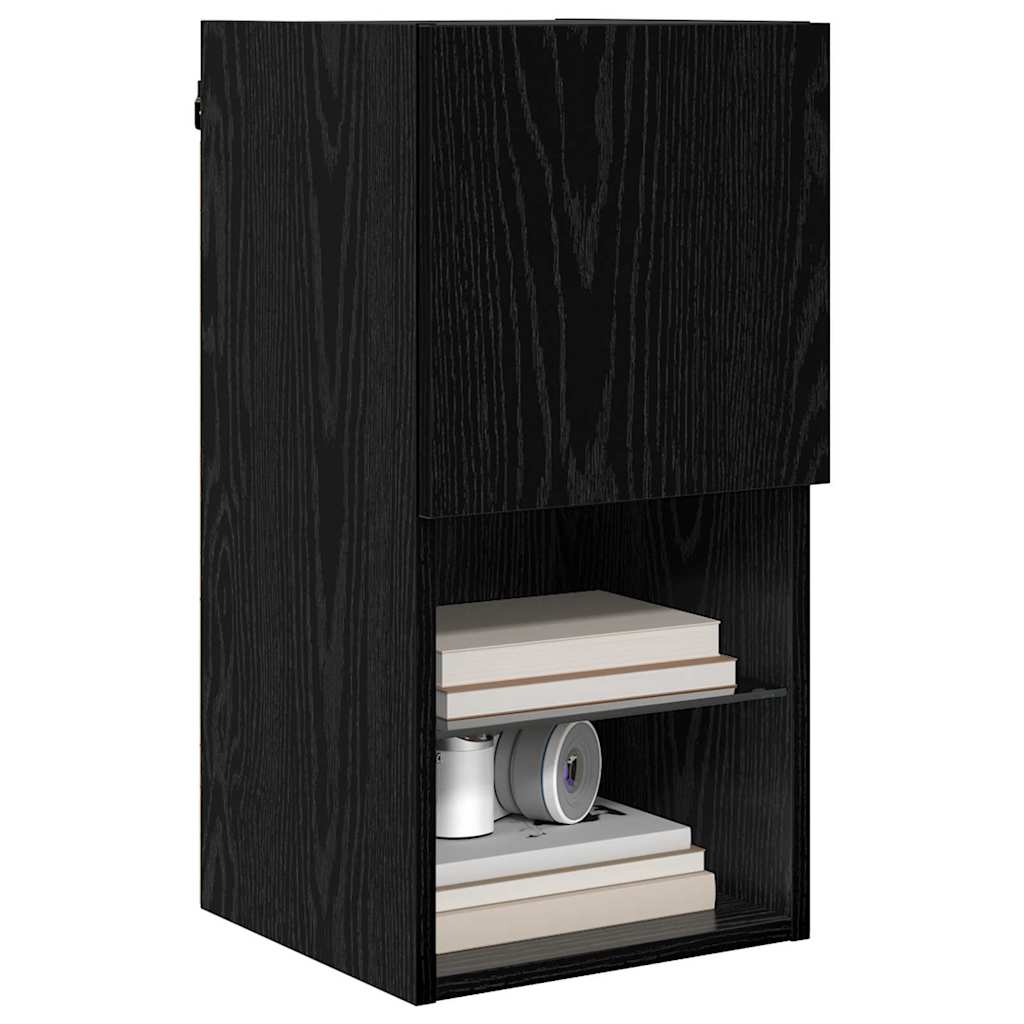 Zidni TV ormari Zidne 2 pcs Crni hrast 30,5 x 30 x 60 cm