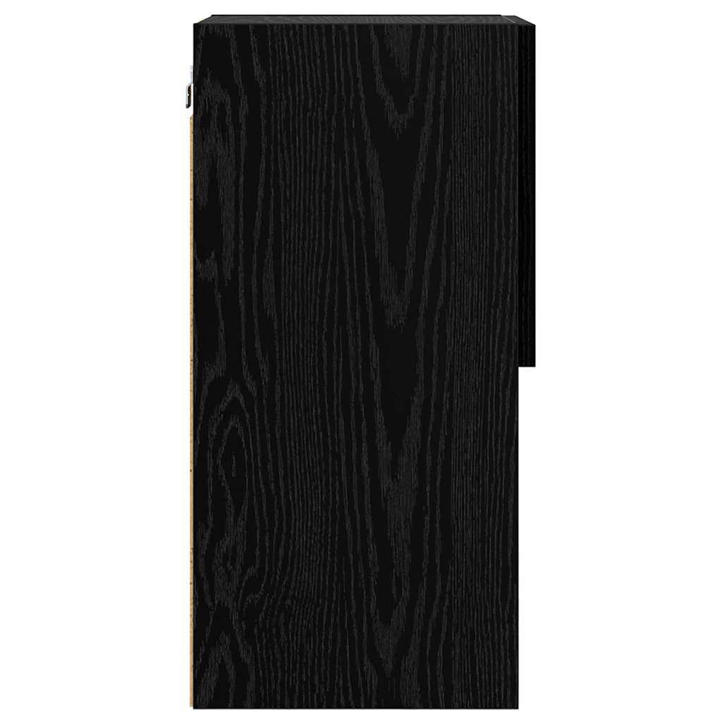 Zidni TV ormari Zidne 2 pcs Crni hrast 30,5 x 30 x 60 cm