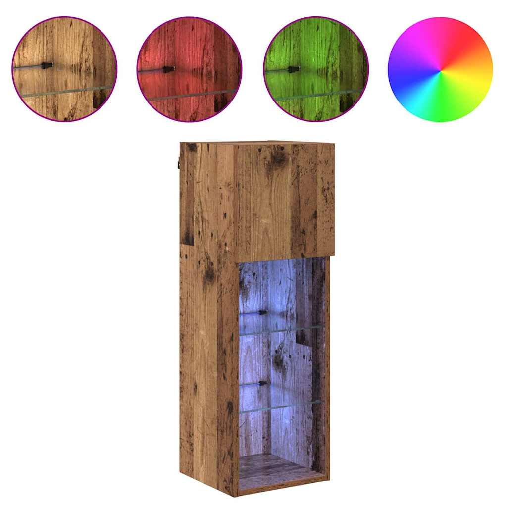 Zidni TV ormari Zidne 2 pcs Staro drvo 30,5 x 30 x 90 cm