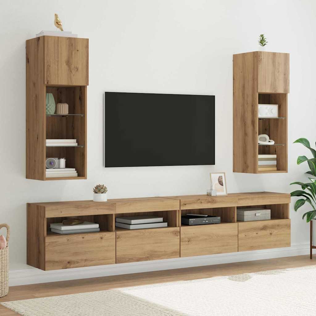 TV ormar za montažu na zid Umjetnički hrast 30,5 x 30 x 90 cm