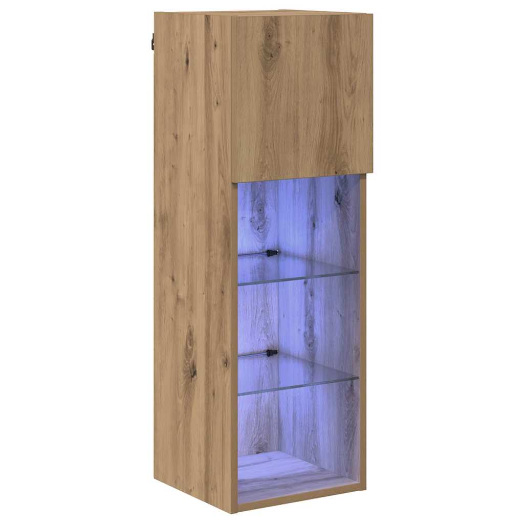 TV ormar za montažu na zid Umjetnički hrast 30,5 x 30 x 90 cm