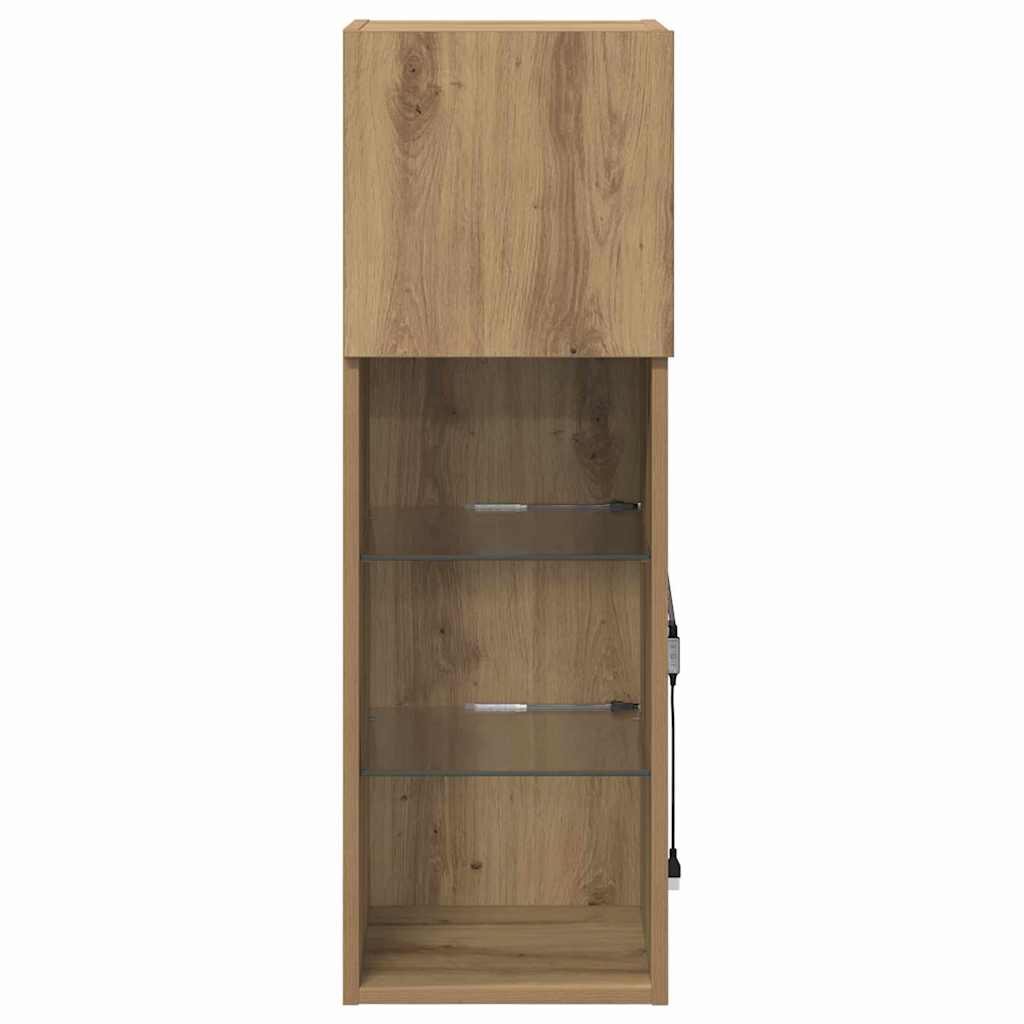 TV ormar za montažu na zid Umjetnički hrast 30,5 x 30 x 90 cm