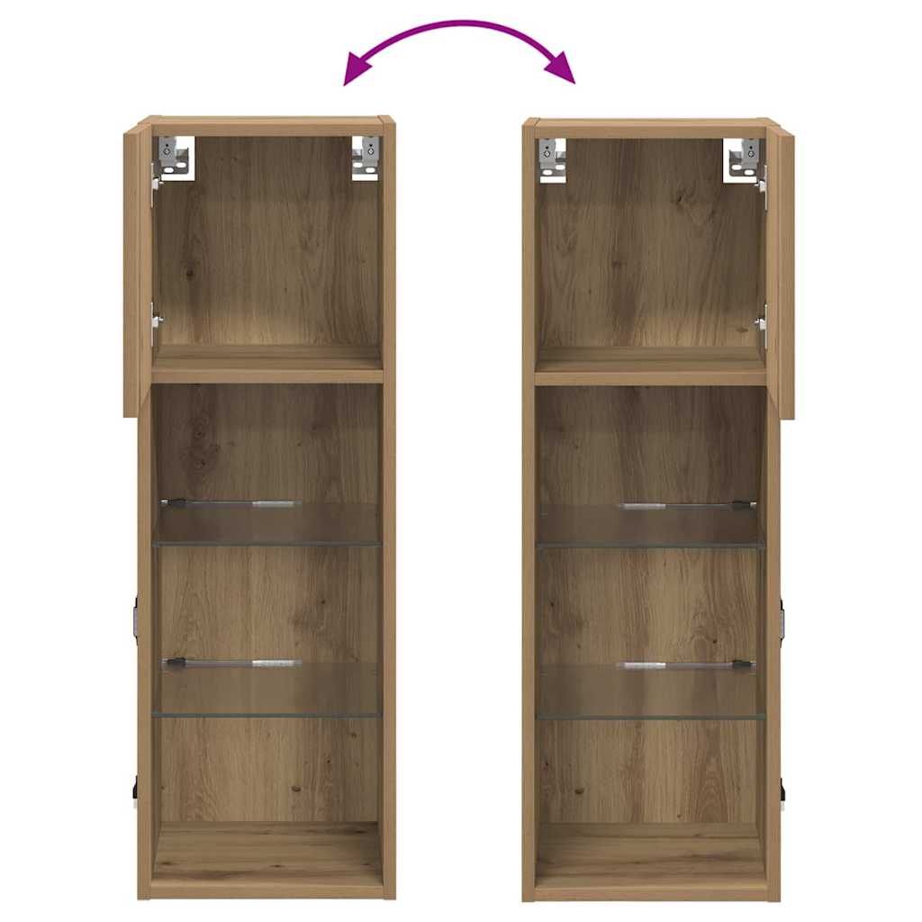 TV ormar za montažu na zid Umjetnički hrast 30,5 x 30 x 90 cm