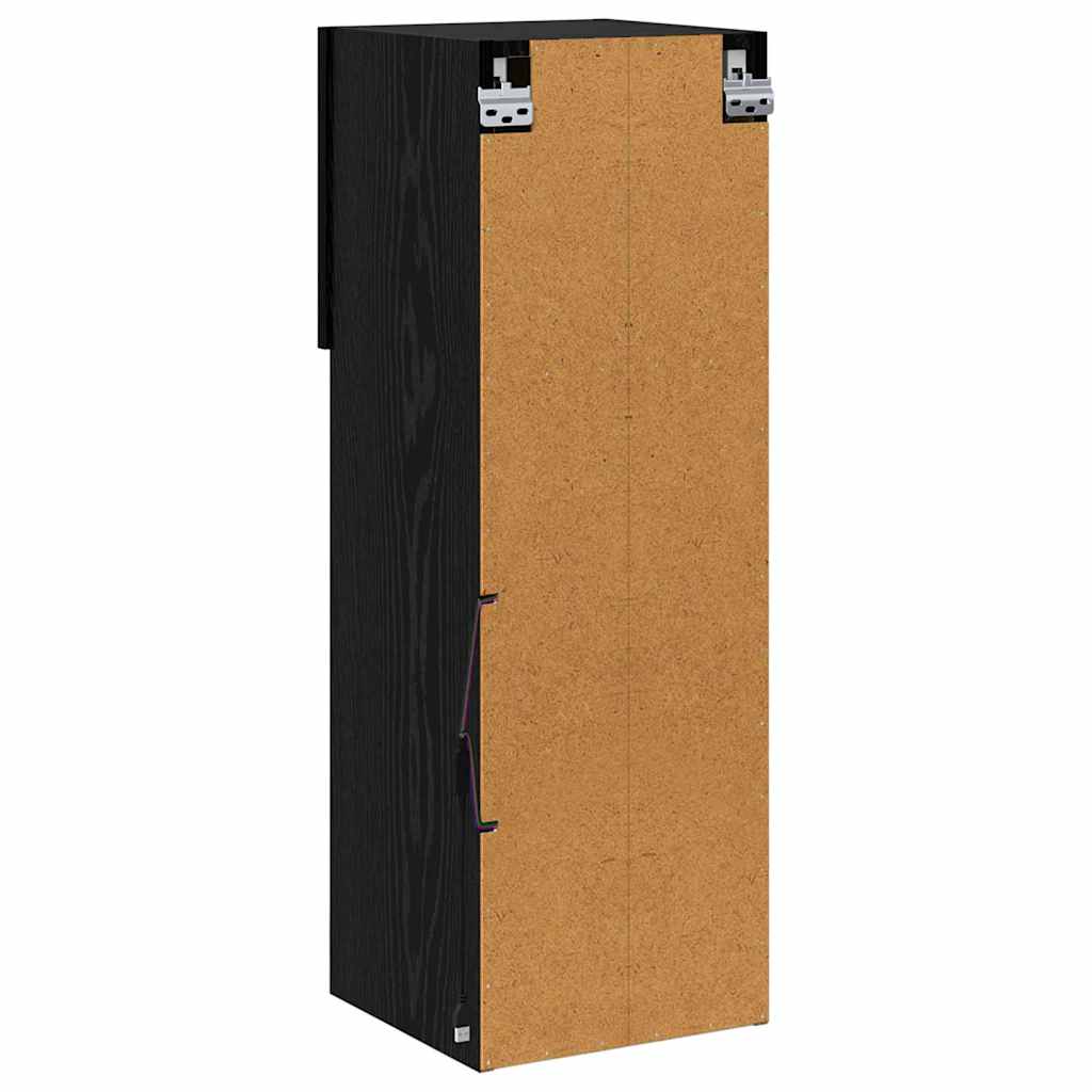 Zidni TV ormari Zidne 2 pcs Crni hrast 30,5 x 30 x 90 cm