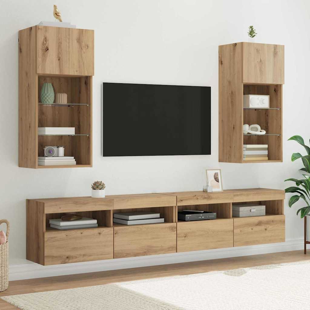 TV ormar za montažu na zid Umjetnički hrast 40,5 x 30 x 90 cm