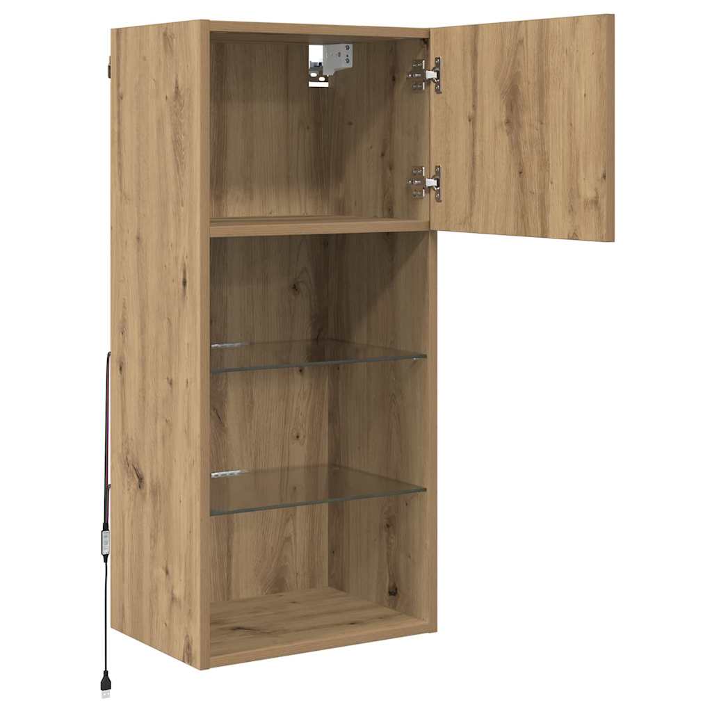 TV ormar za montažu na zid Umjetnički hrast 40,5 x 30 x 90 cm