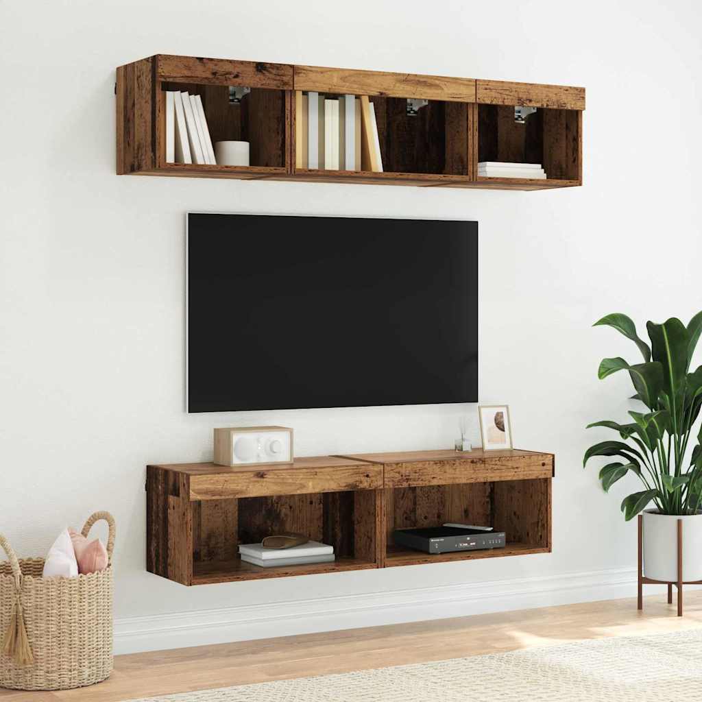 Set TV komoda Staro drvo 60 x 30 x 30 cm Konstruirano drvo