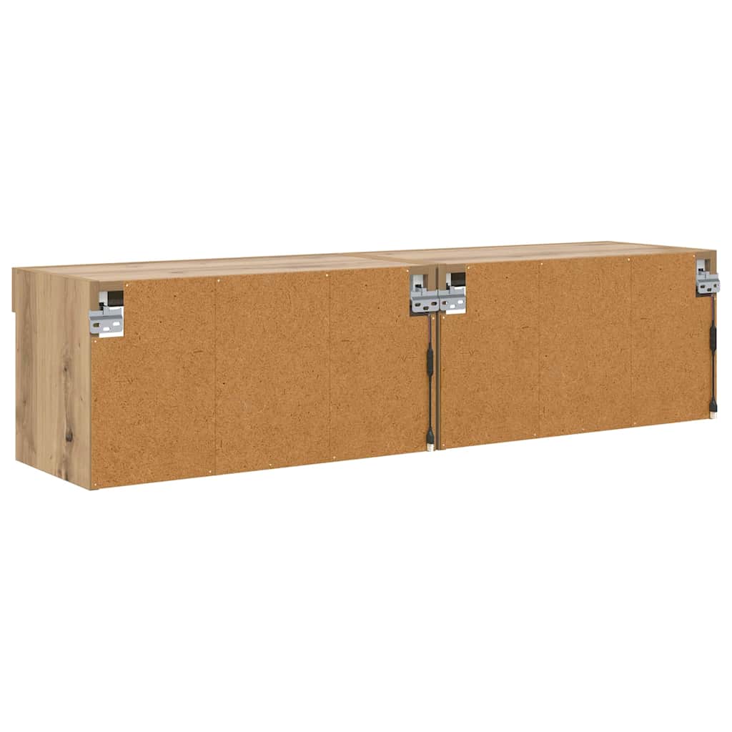 Set TV komoda Zidne 2 pcs Umjetnički hrast 60 x 30 x 30 cm
