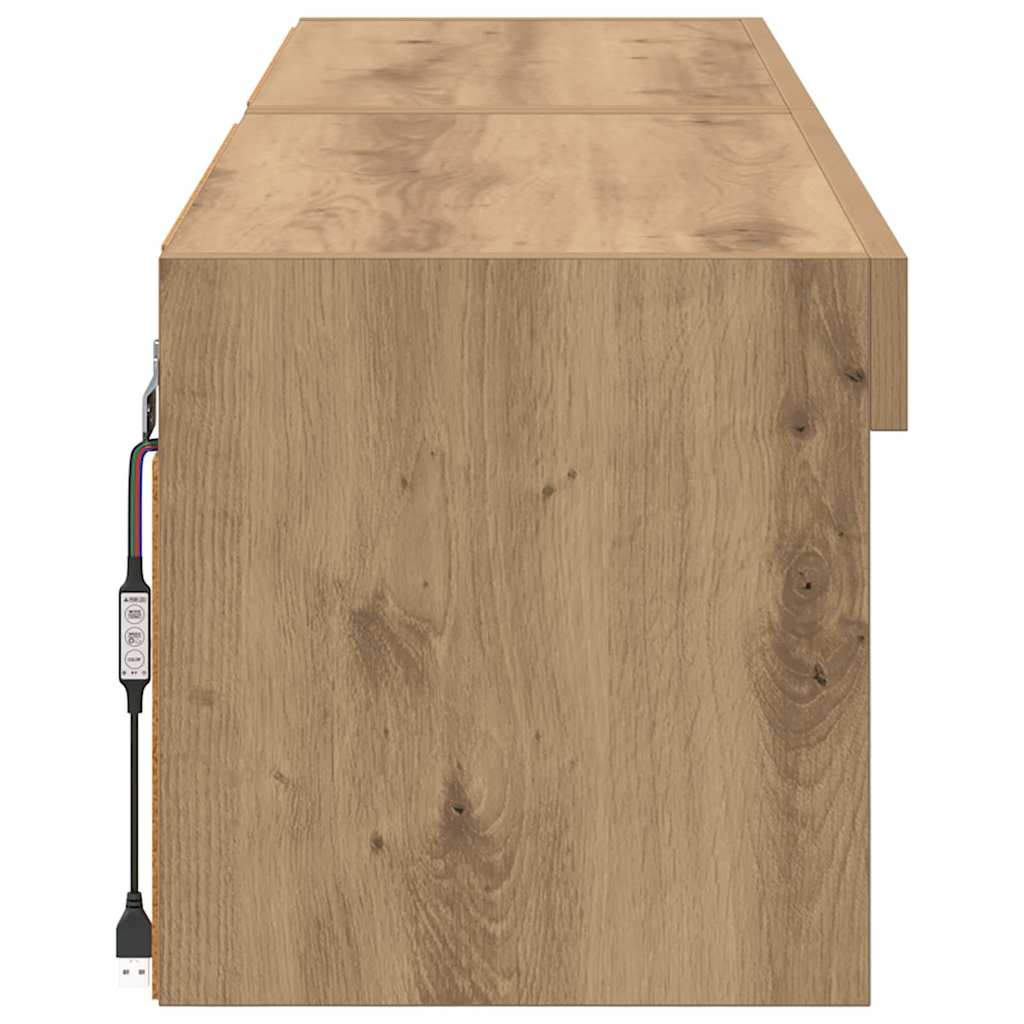 Set TV komoda Zidne 2 pcs Umjetnički hrast 60 x 30 x 30 cm