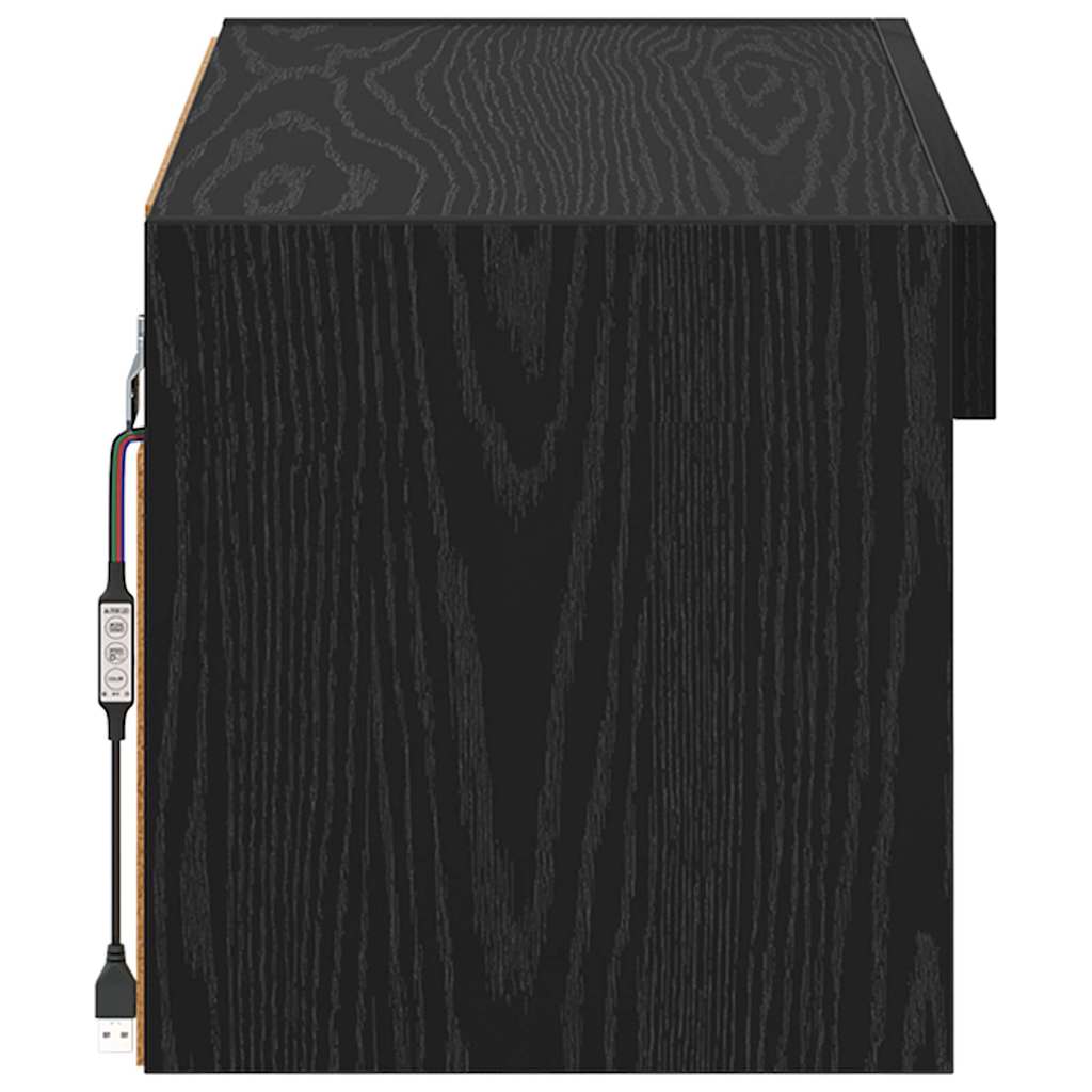 Set TV komoda Crni hrast 60 x 30 x 30 cm Konstruirano drvo