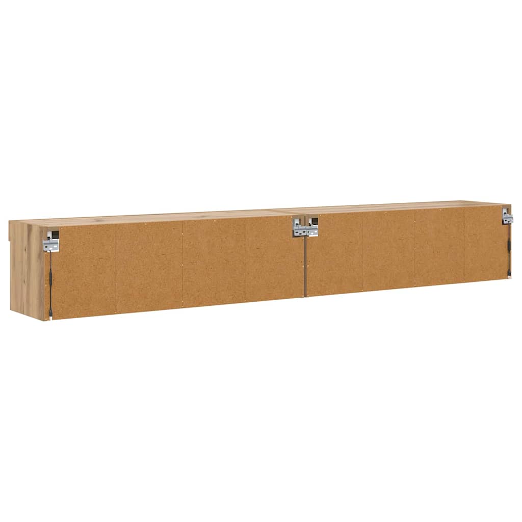 Set TV komoda Zidne 2 pcs Umjetnički hrast 100 x 30 x 30 cm