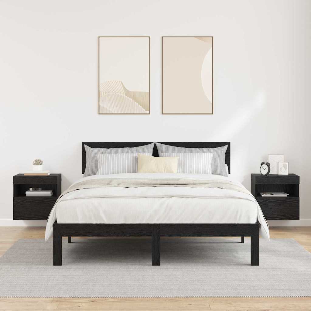 TV zidni ormari Zidne 2 pcs Crni hrast 40 x 30 x 40 cm