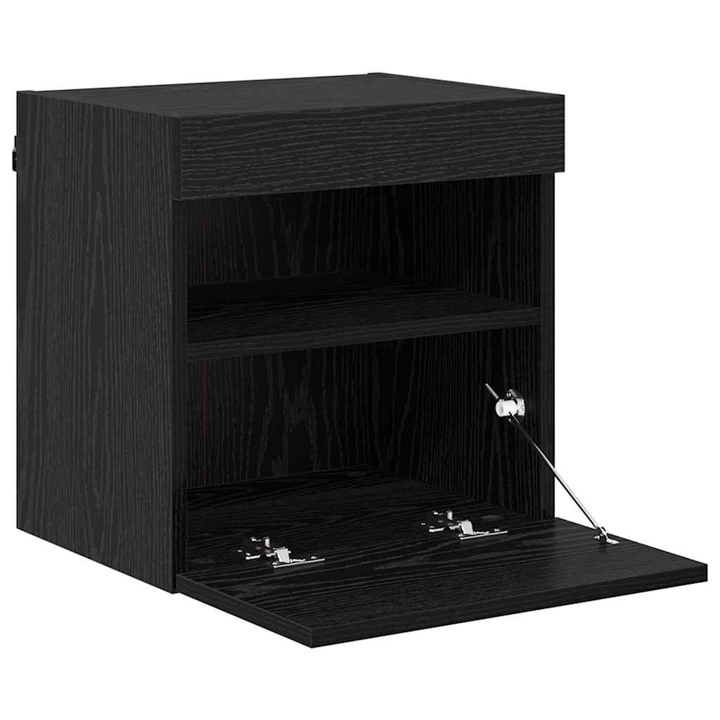 TV zidni ormari Zidne 2 pcs Crni hrast 40 x 30 x 40 cm