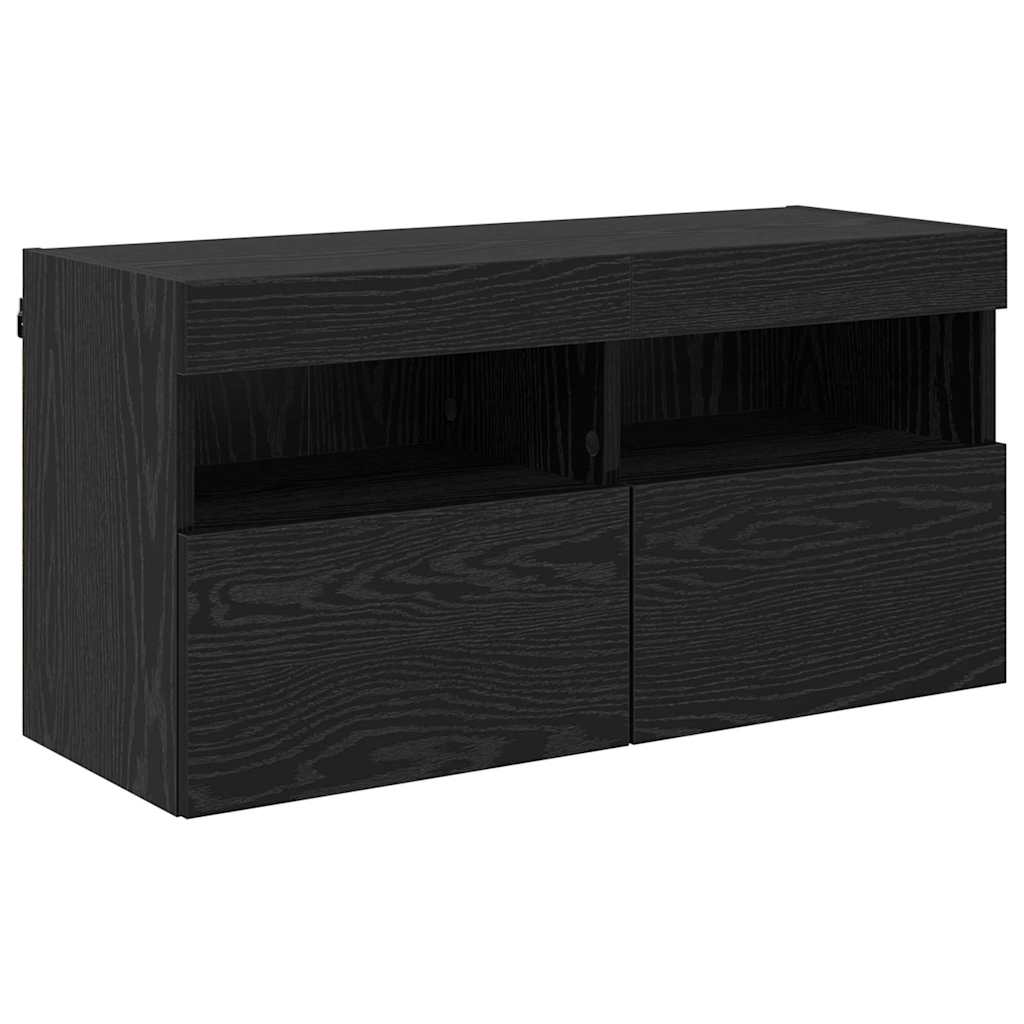 TV zidni ormar Crni hrast 80 x 30 x 40 cm Konstruirano drvo