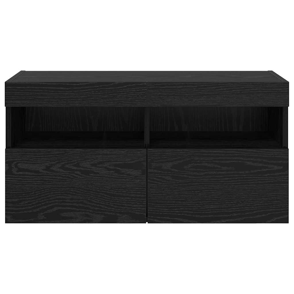 TV zidni ormar Crni hrast 80 x 30 x 40 cm Konstruirano drvo
