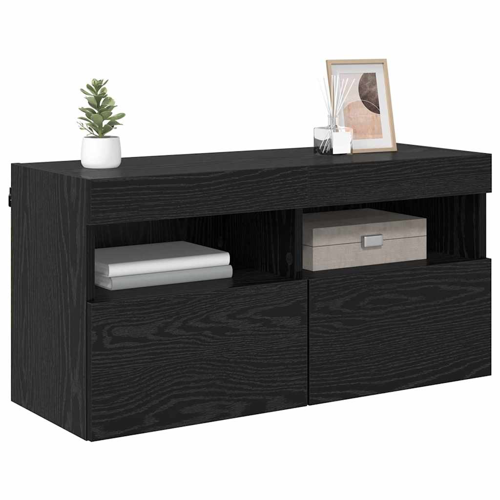 TV zidni ormar Crni hrast 80 x 30 x 40 cm Konstruirano drvo
