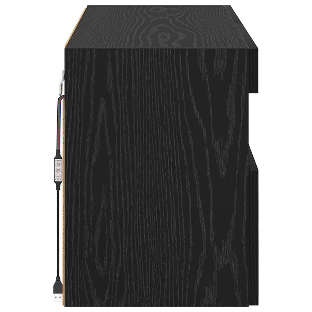 TV zidni ormar Crni hrast 80 x 30 x 40 cm Konstruirano drvo