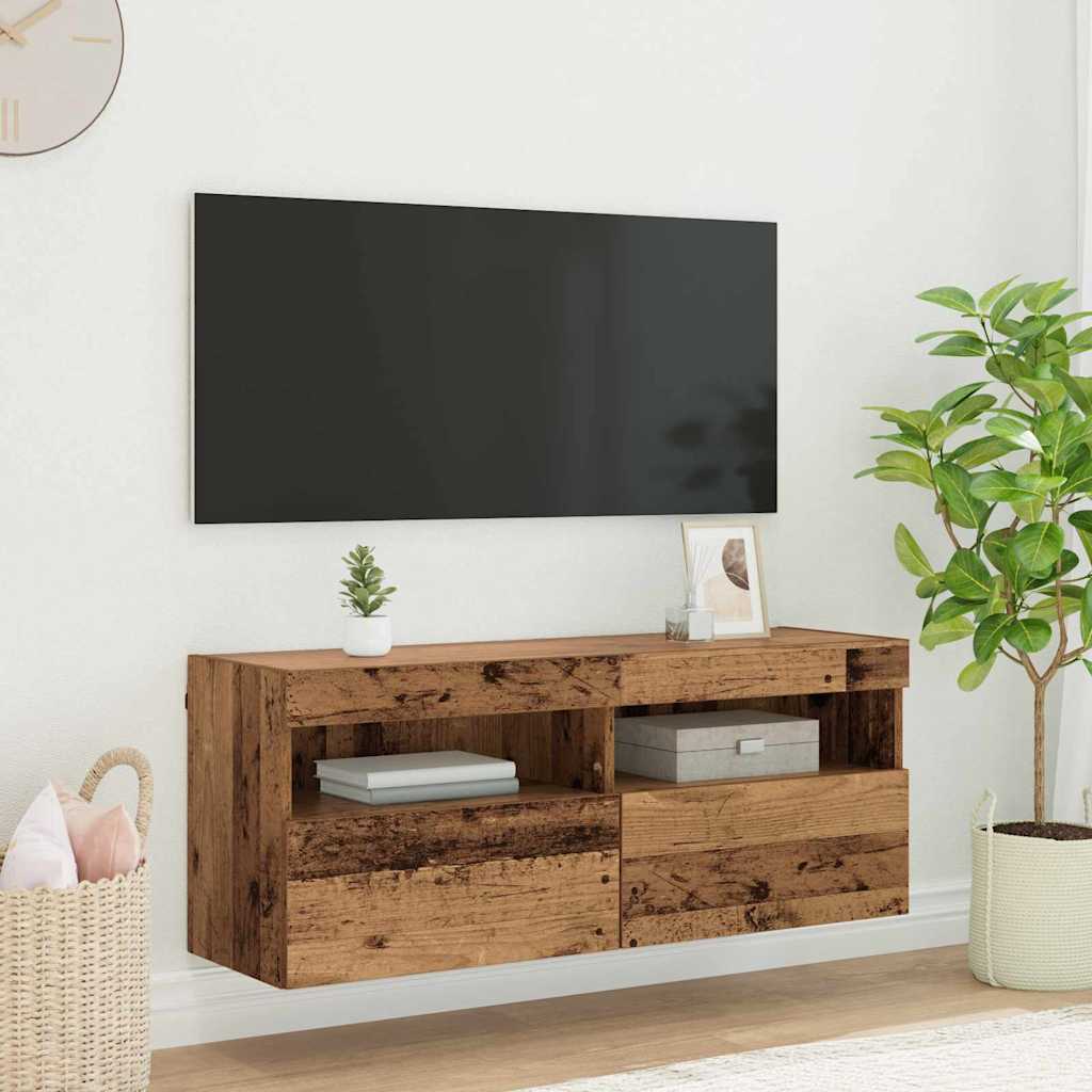 TV zidni ormar Staro drvo 100 x 30 x 40 cm Konstruirano drvo