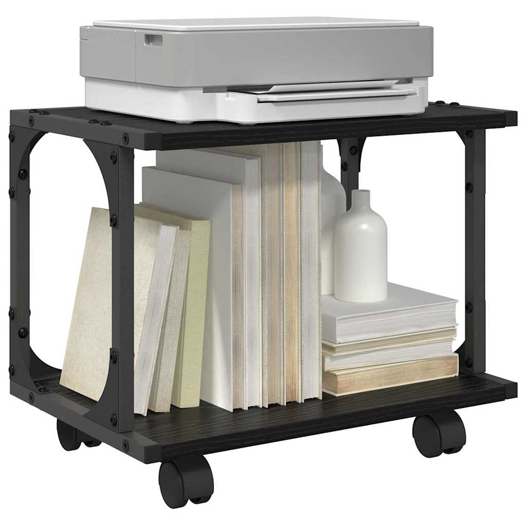 Držač za printer Crni hrast 41 x 28 x 33.5 cm Konstruirano drvo