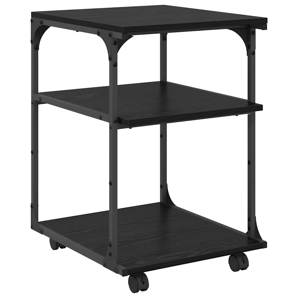 Držač za printer Crni hrast 43 x 48 x 64 cm Konstruirano drvo