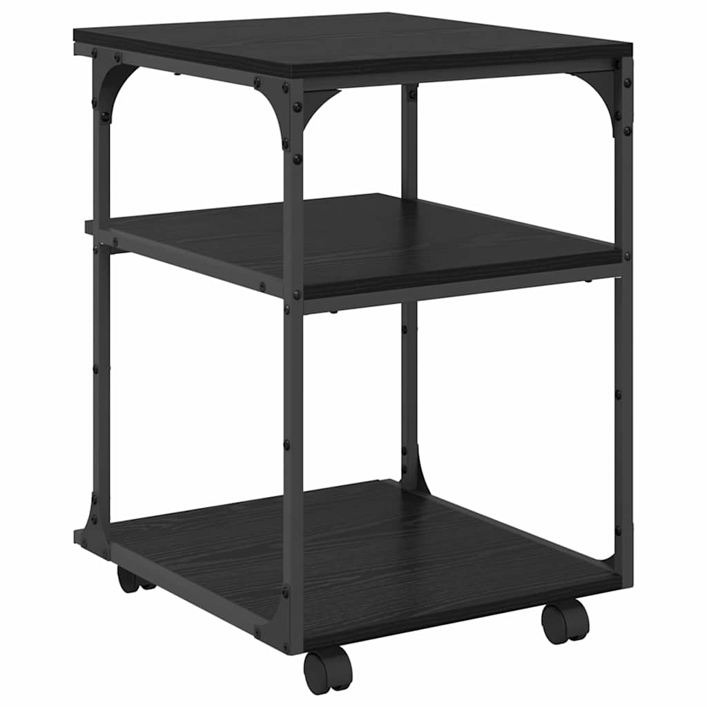 Držač za printer Crni hrast 43 x 48 x 64 cm Konstruirano drvo