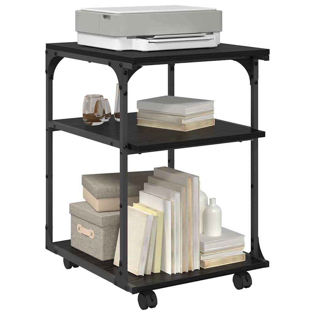 Držač za printer Crni hrast 43 x 48 x 64 cm Konstruirano drvo