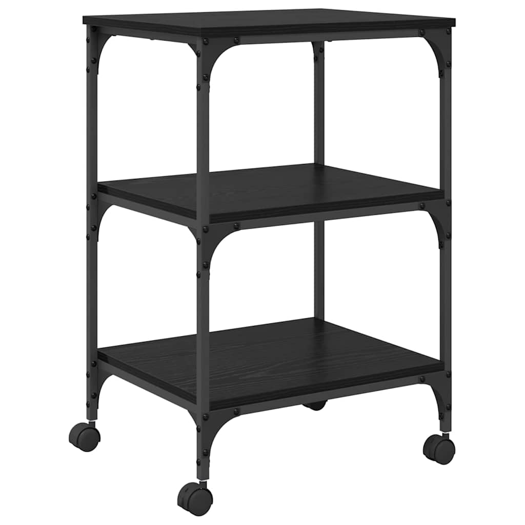 Držač za printer Crni hrast 50 x 41 x 75 cm Konstruirano drvo