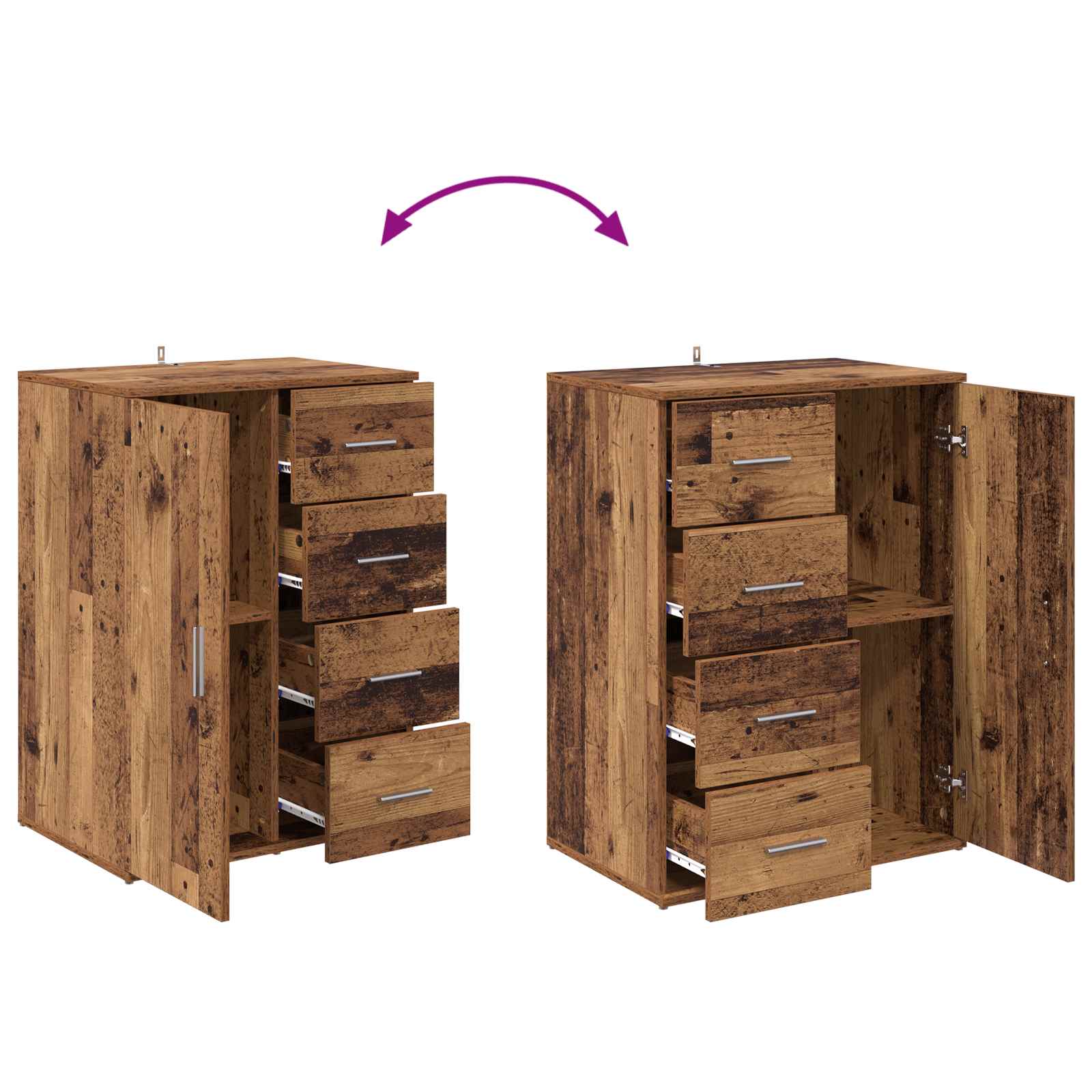 Kreveta s ladicama Staro drvo 59 x 39 x 80 cm Konstruirano drvo