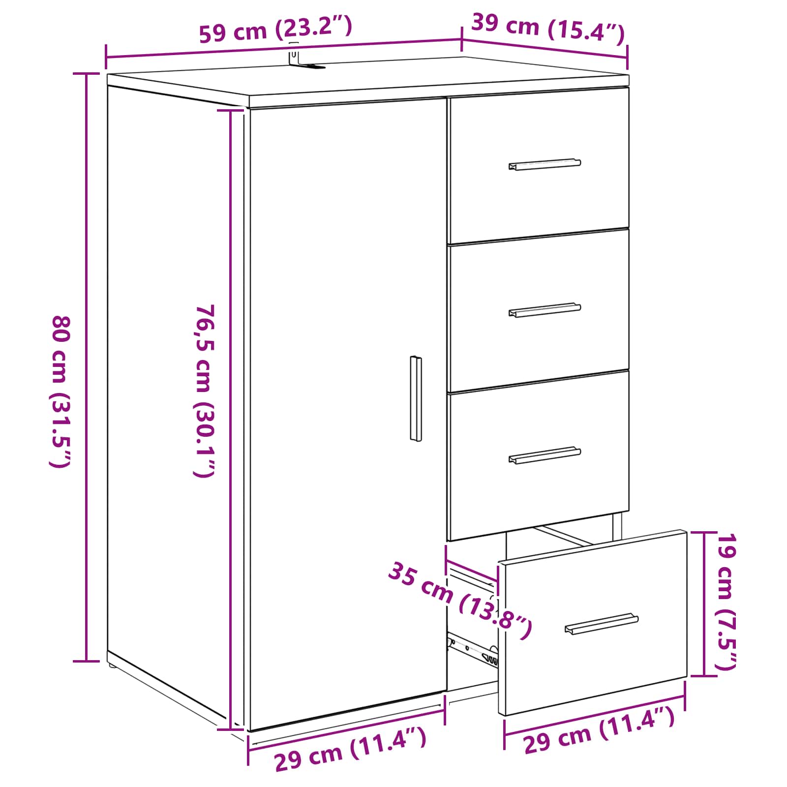 Kreveta s ladicama Staro drvo 59 x 39 x 80 cm Konstruirano drvo