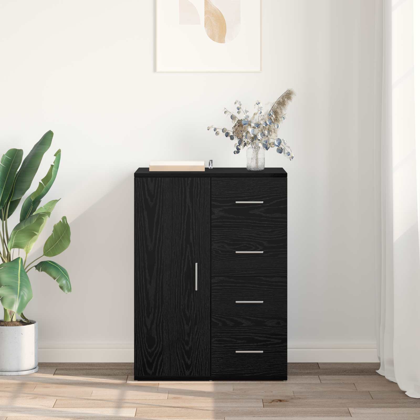 Kreveta s ladicama Crni hrast 59 x 39 x 80 cm Konstruirano drvo